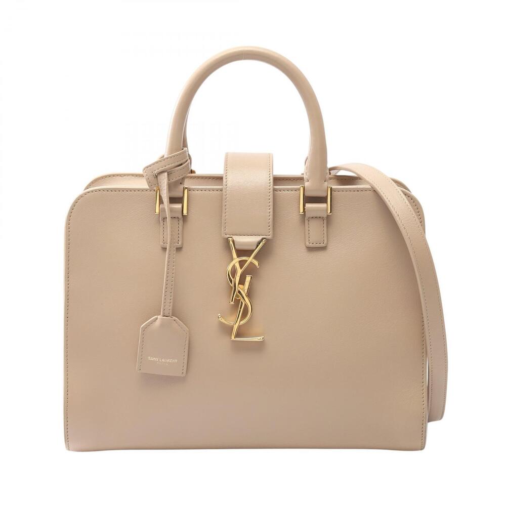 Saint Laurent Paris Baby Cabas Handbag Leather Beige